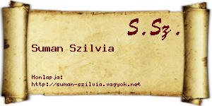 Suman Szilvia névjegykártya