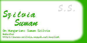 szilvia suman business card